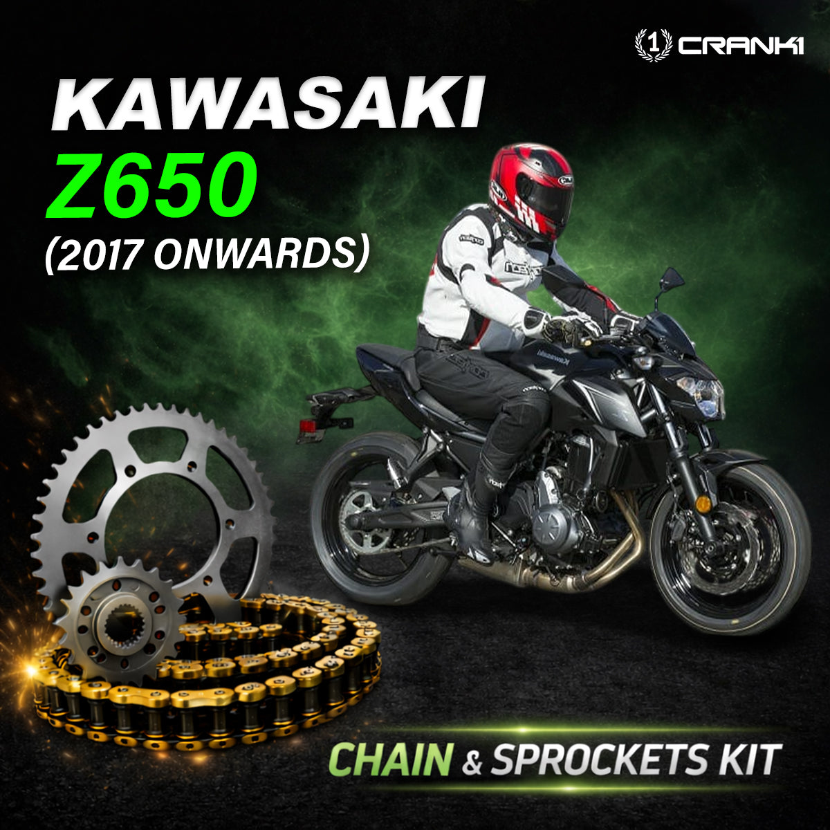 Chain And Sprocket Kit For Kawasaki Z650 (2017 Onwards)