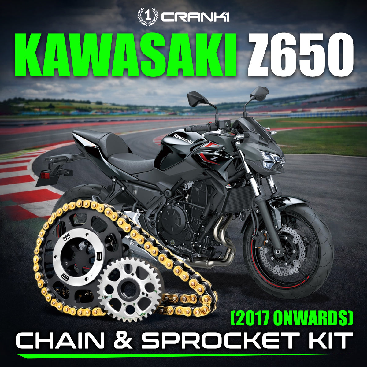 Chain And Sprocket Kit For Kawasaki Z650 (2017 Onwards)