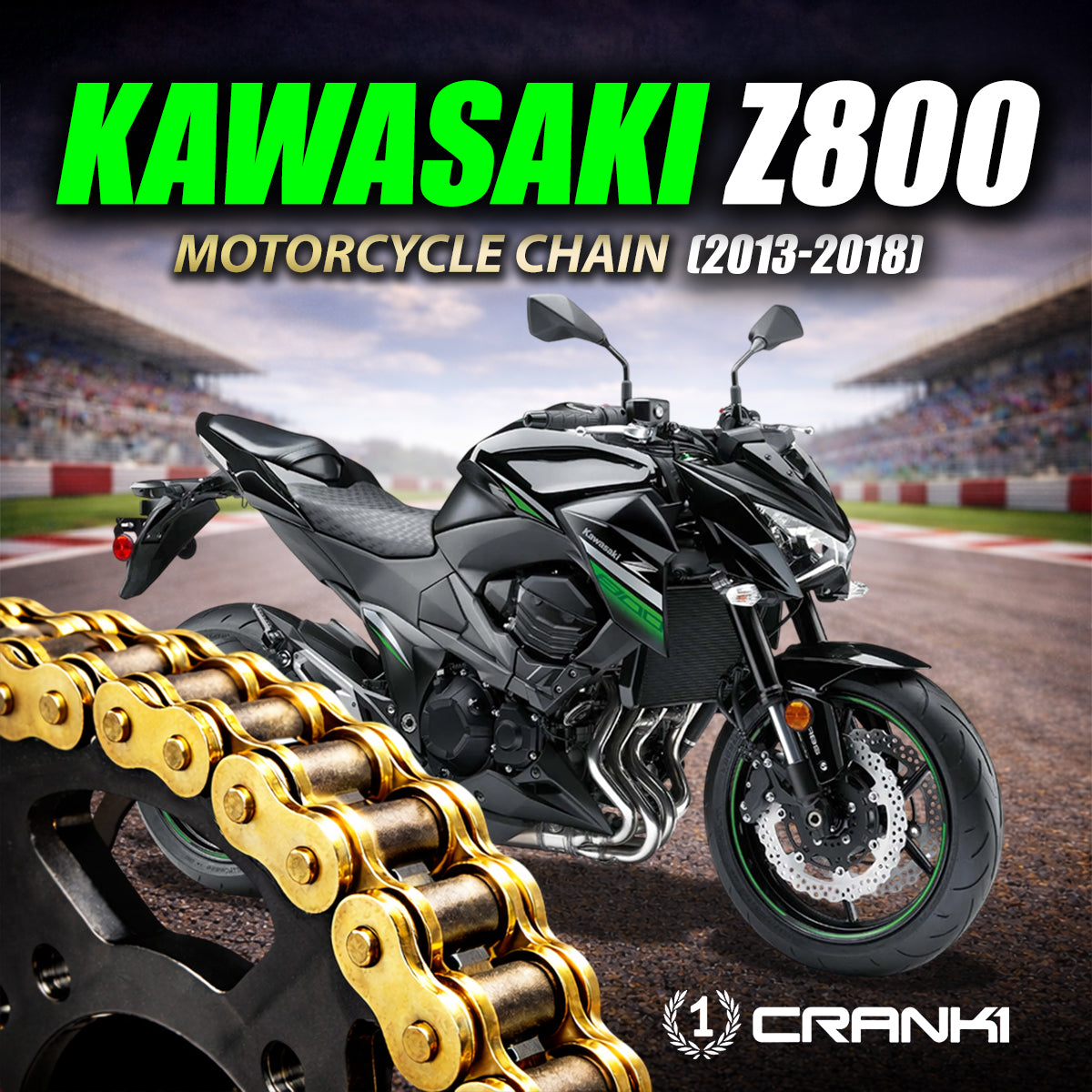 Chain For Kawasaki Z800 (2013-2018) - 520 Pitch x 114 Links Gold (ZVMX)