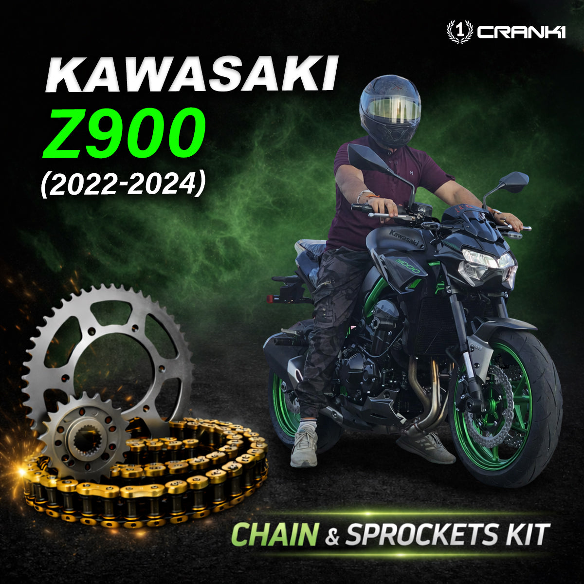 Chain And Sprocket Kit For Kawasaki Z900 (2022-2024)