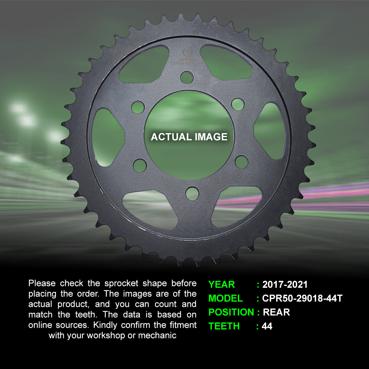 Sprocket For Kawasaki Z900 (2017-2021) - Rear - CPR50-29018-44T
