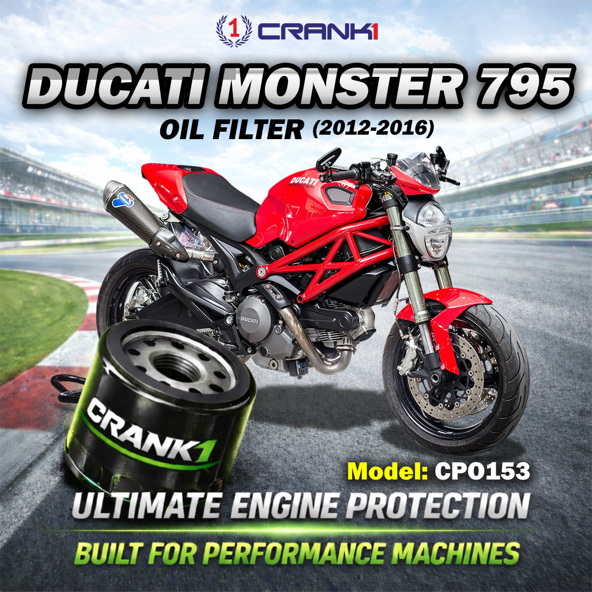Oil Filter For Ducati Monster 795 (2012-2016) - CPO153