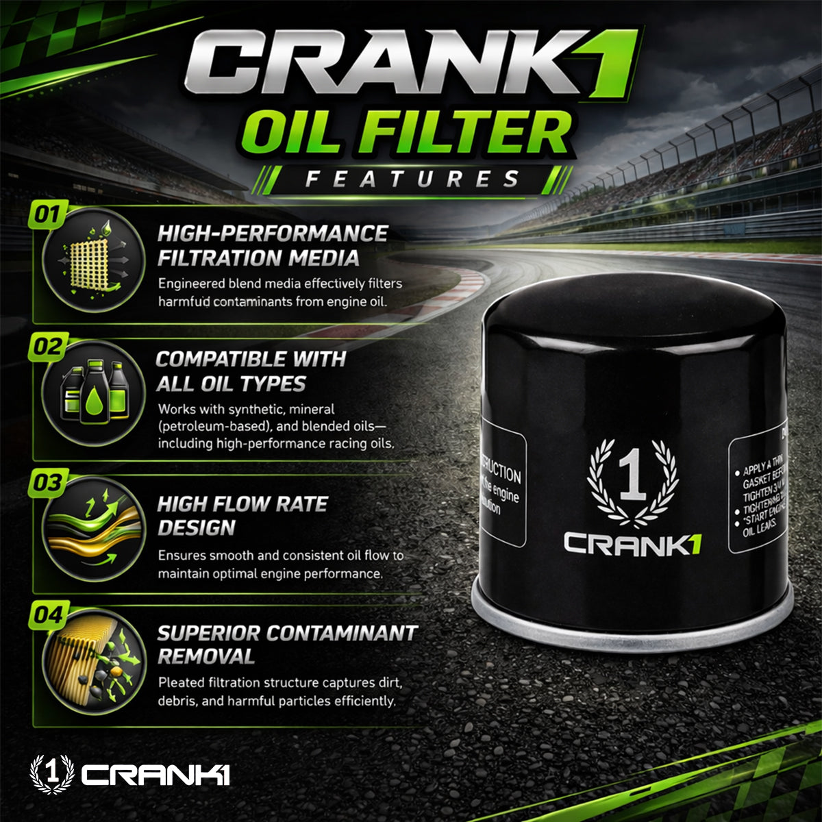 Oil Filter For BMW G 310 GS (2017 Onwards) - CPO310