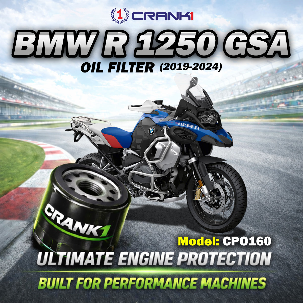 Oil Filter For BMW R 1250 GSA (2019-2024) - CPO160
