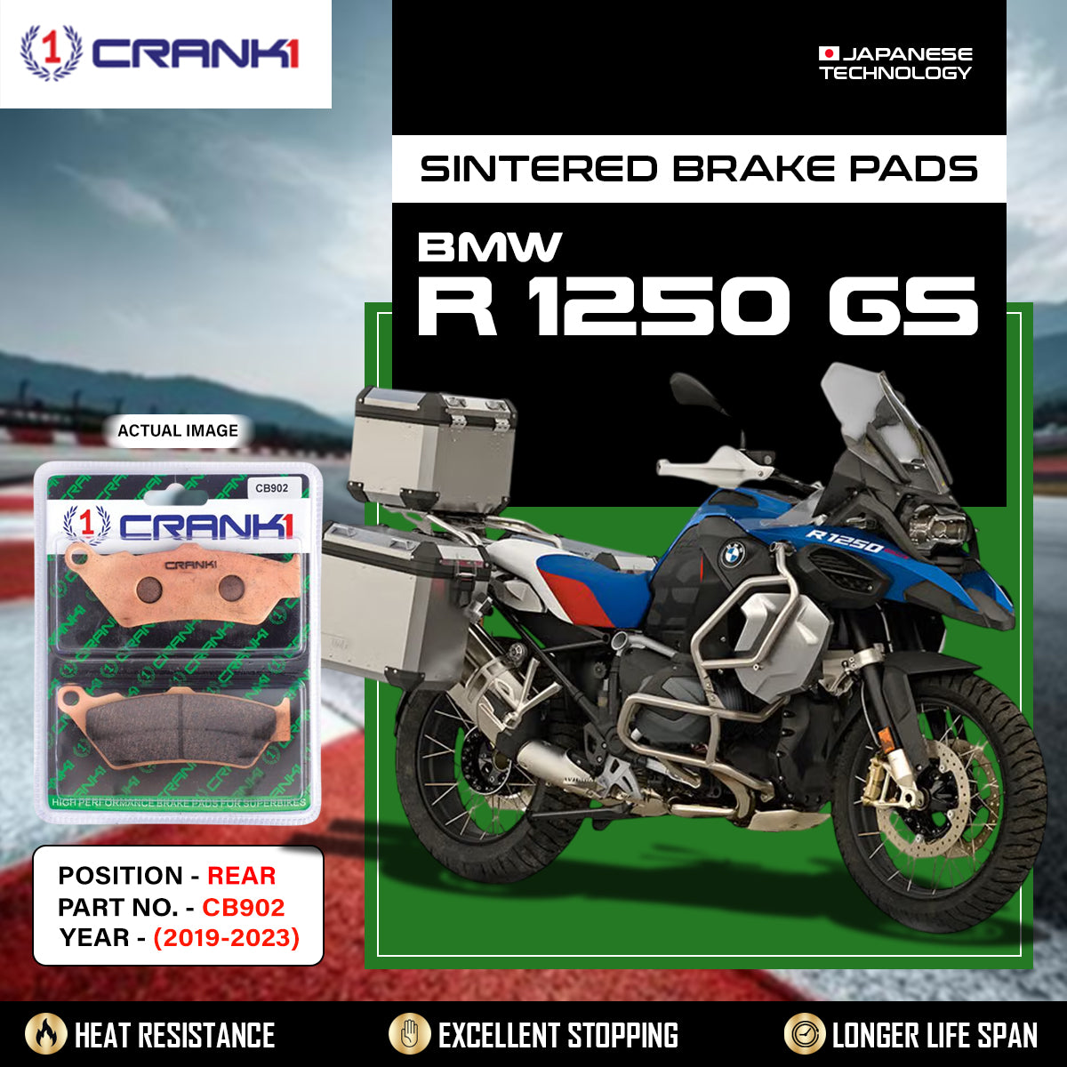 Sintered Brake Pads For BMW R 1250 GS (2019-2023) - Rear - CB902