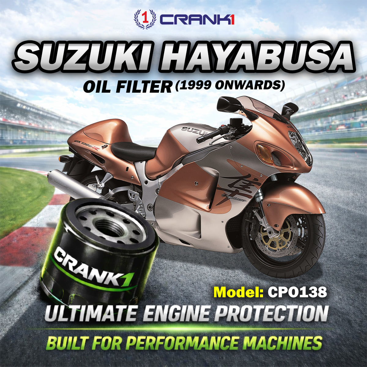 Oil Filter For Suzuki Hayabusa (1999 Onwards) - CPO138