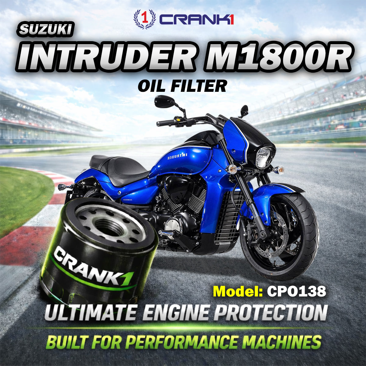 Oil Filter For Suzuki Intruder M1800R - CPO138