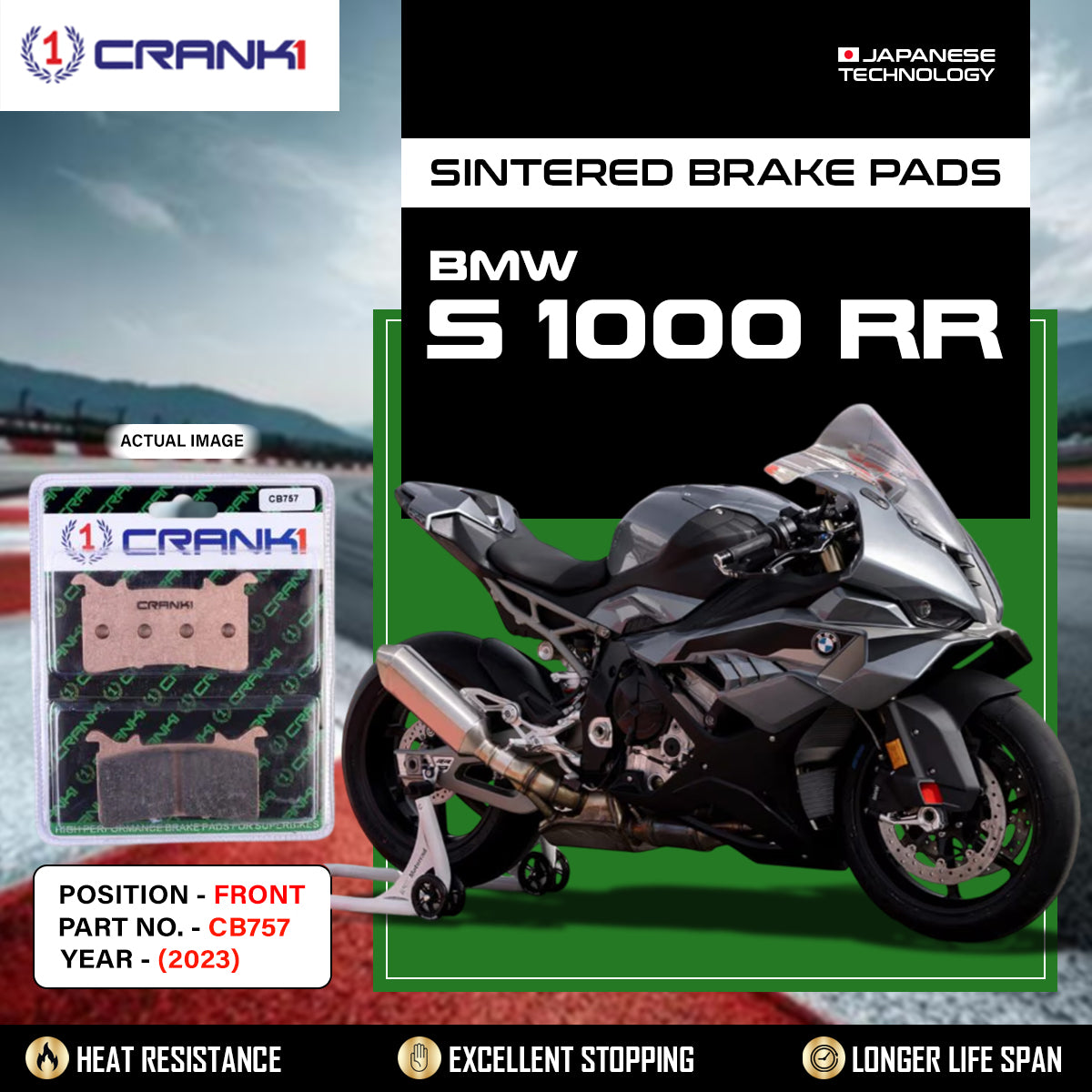 Sintered Brake Pads For BMW S 1000 RR (2023) - Front - CB757