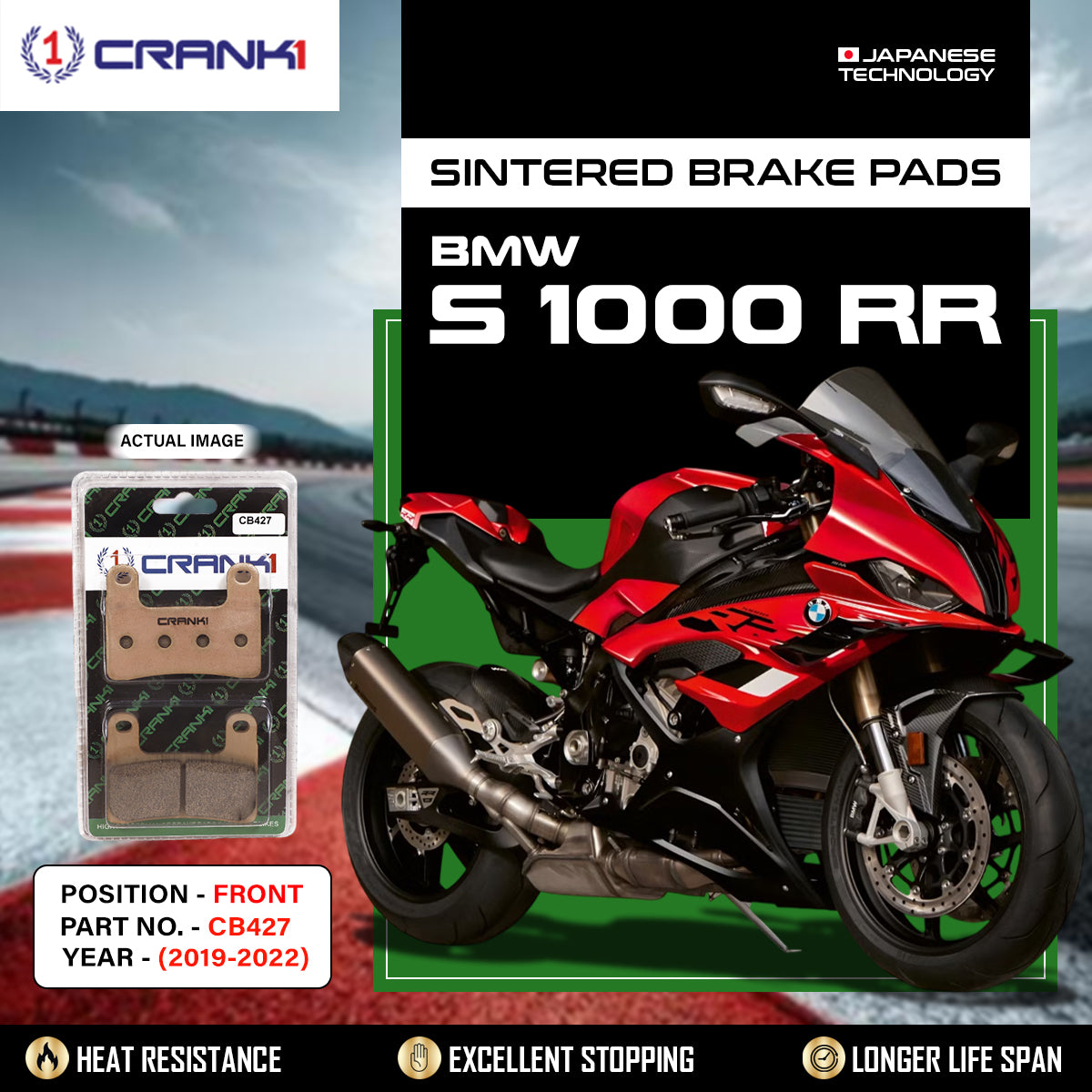 Sintered Brake Pads For BMW S 1000 RR (2019-2022) - Front - CB427