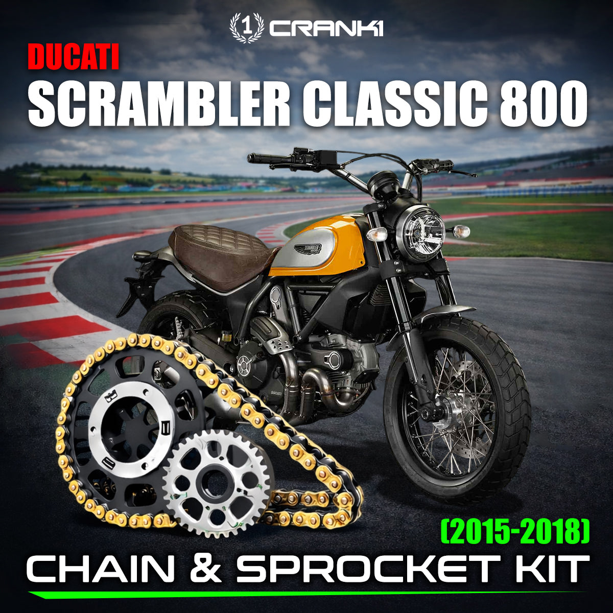 Chain And Sprocket Kit For Ducati Scrambler Classic 800 (2015-2018)