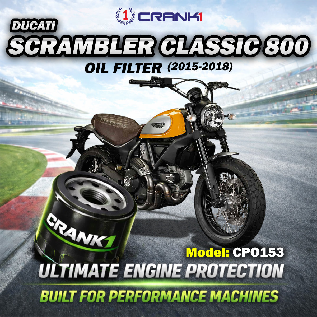 Oil Filter For Ducati Scrambler Classic 800 (2015-2018) - CPO153