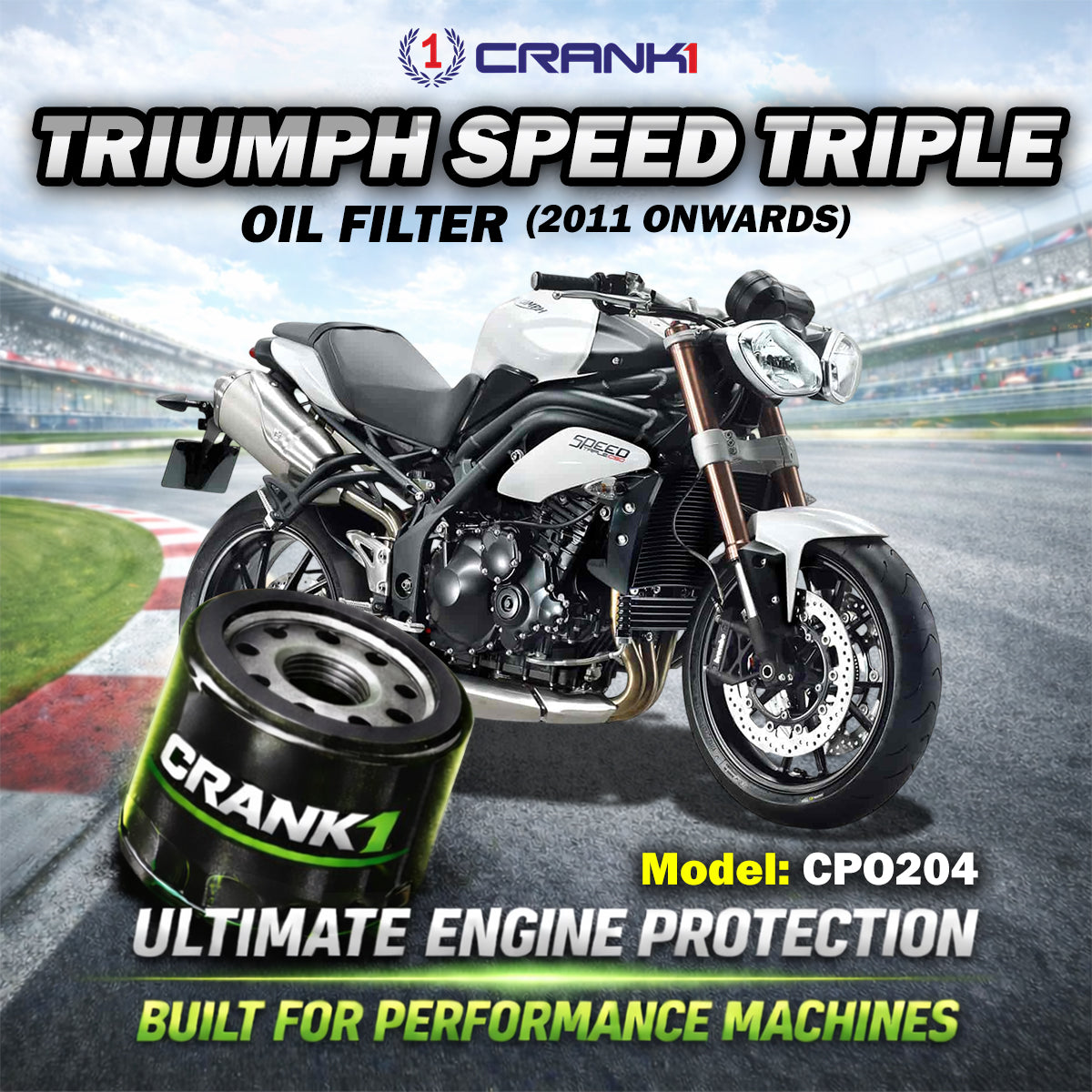 Oil Filter For Triumph Speed Triple (2011 Onwards) - CPO204