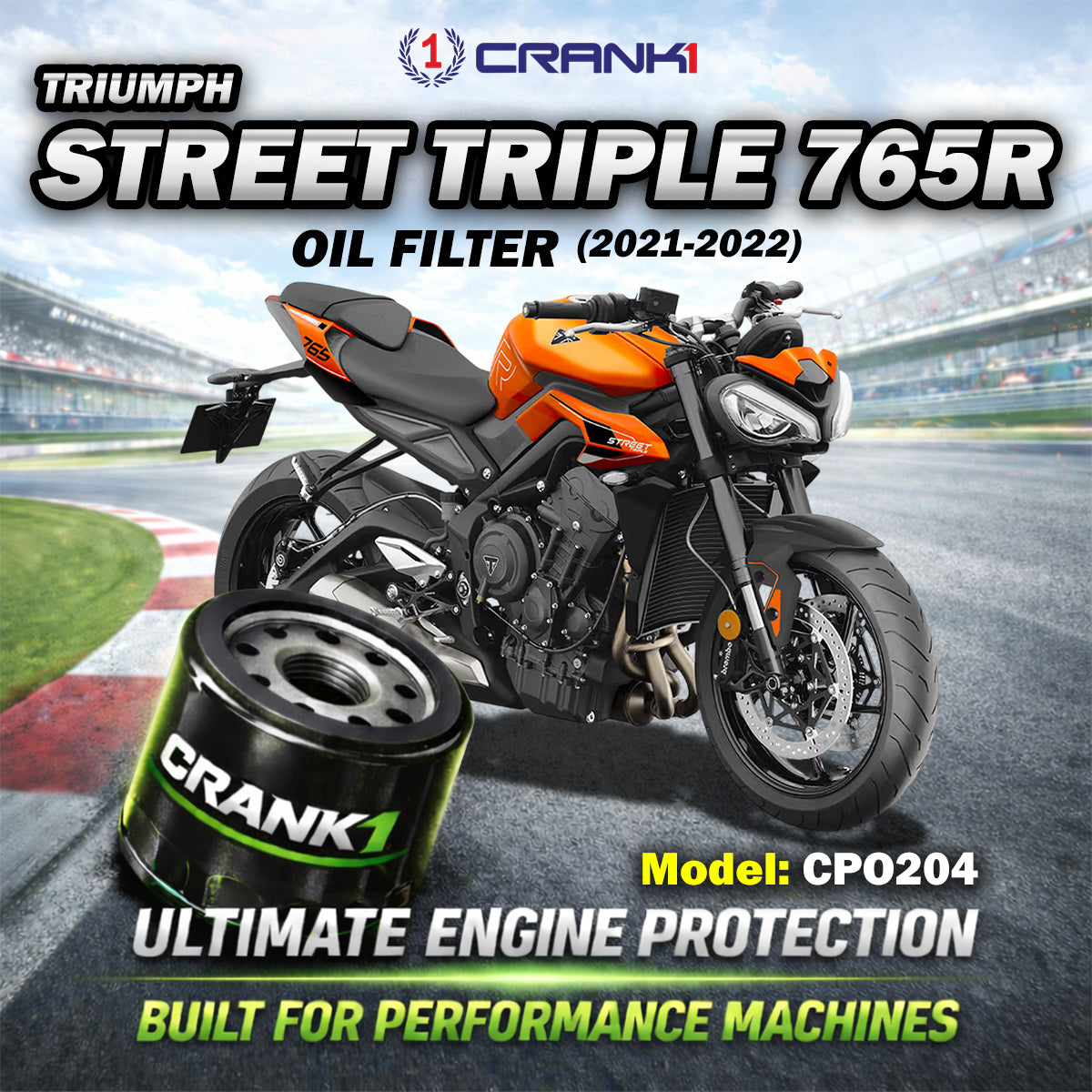 Oil Filter For Triumph Street Triple 765R (2021-2022) - CPO204