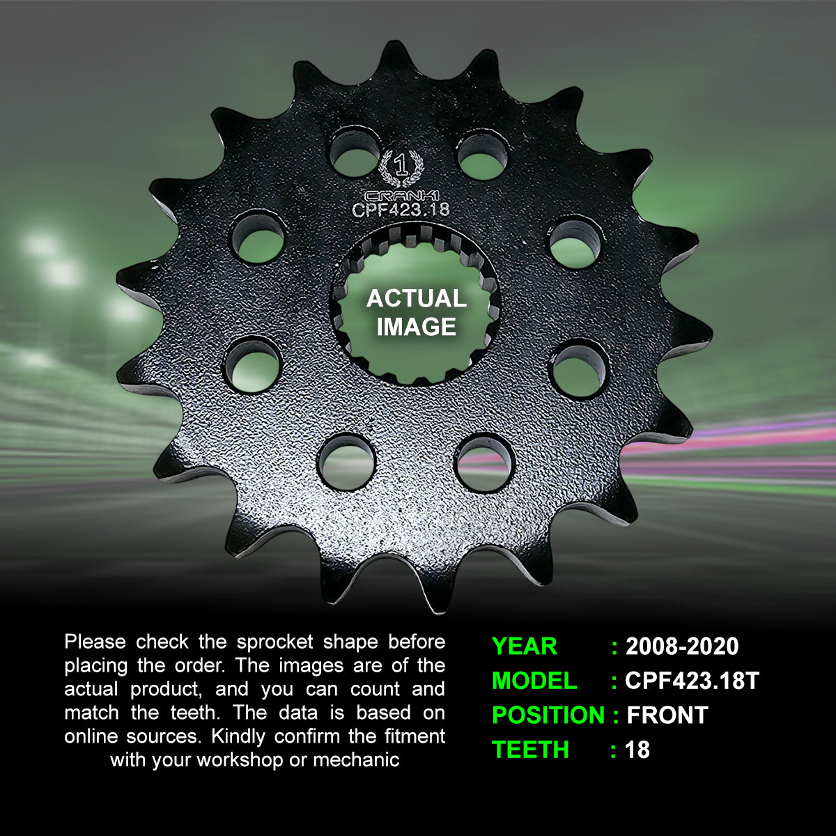 Sprocket For Suzuki Hayabusa (2008-2020) - Front - CPF423.18T