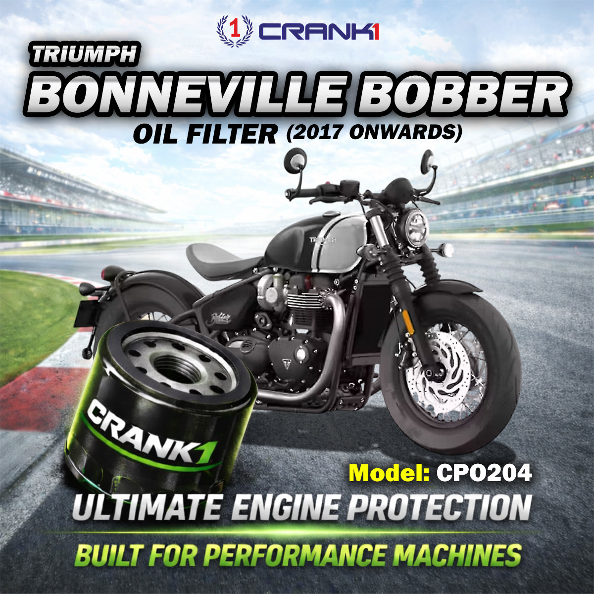 Oil Filter For Triumph Bonneville Bobber (2017 Onwards) - CPO204