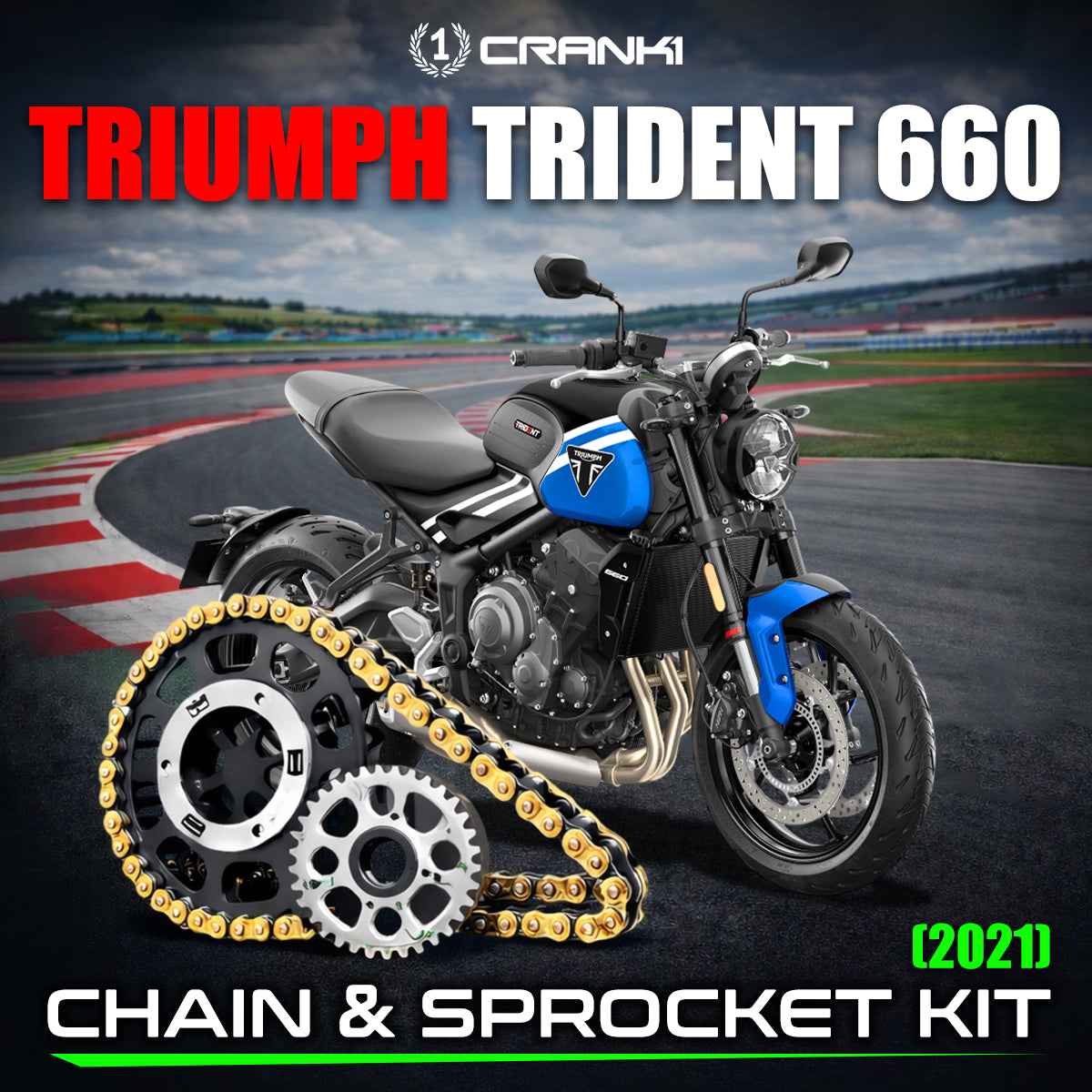 Chain And Sprocket Kit For Triumph Trident 660 (2021)