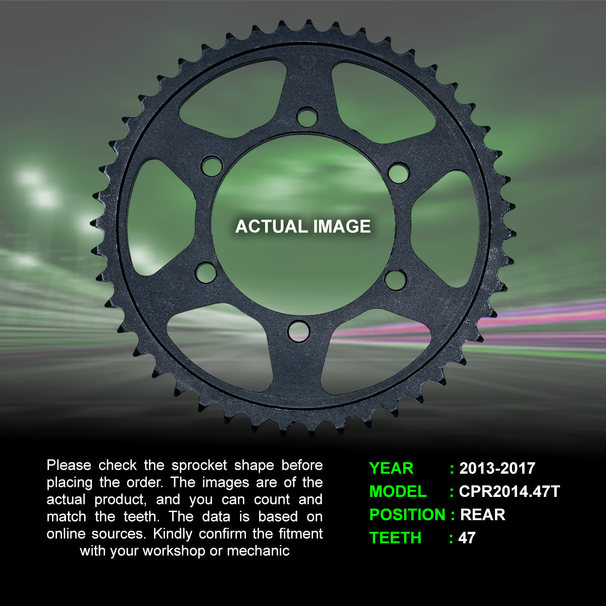 Sprocket For Triumph Daytona 675 (2013-2017) - Rear - CPR2014.47T