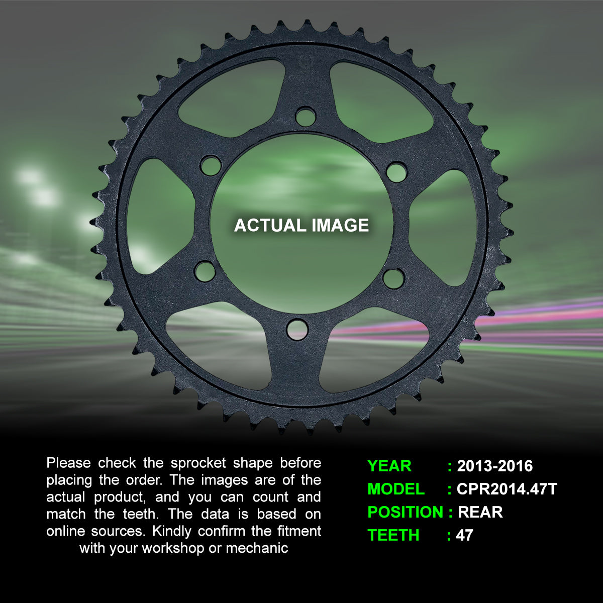 Sprocket For Triumph Street Triple 675 (2013-2016) - Rear - CPR2014.47T