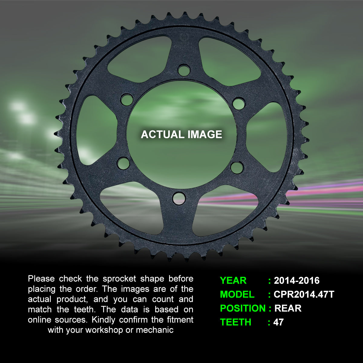 Sprocket For Triumph Street Triple 675 R (2014-2016) - Rear - CPR2014.47T