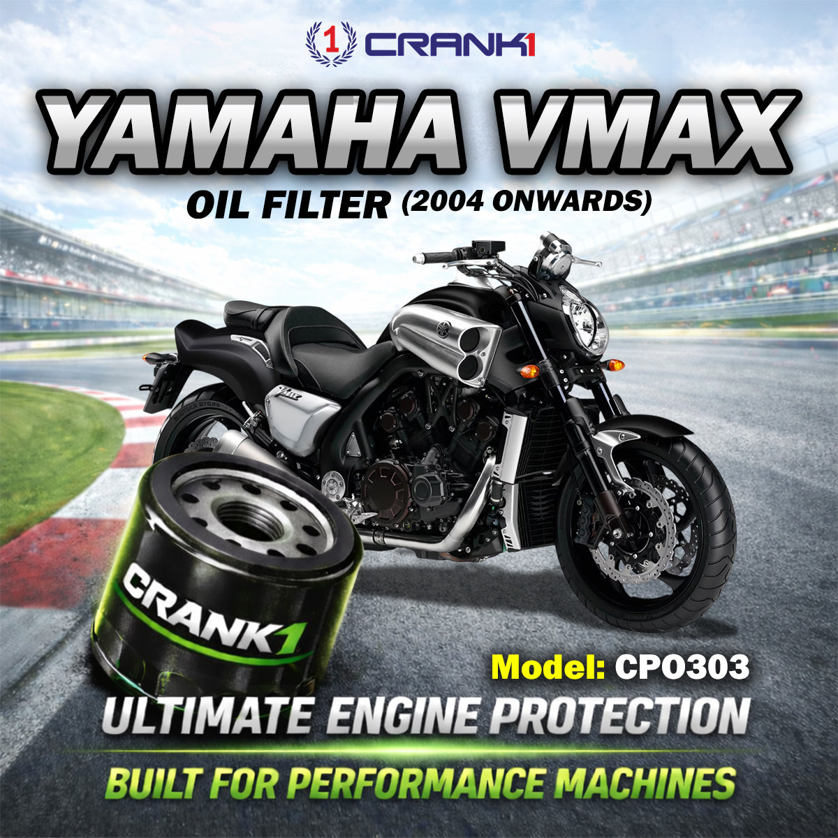 Oil Filter For Yamaha Vmax (2004 Onwards) - CPO303