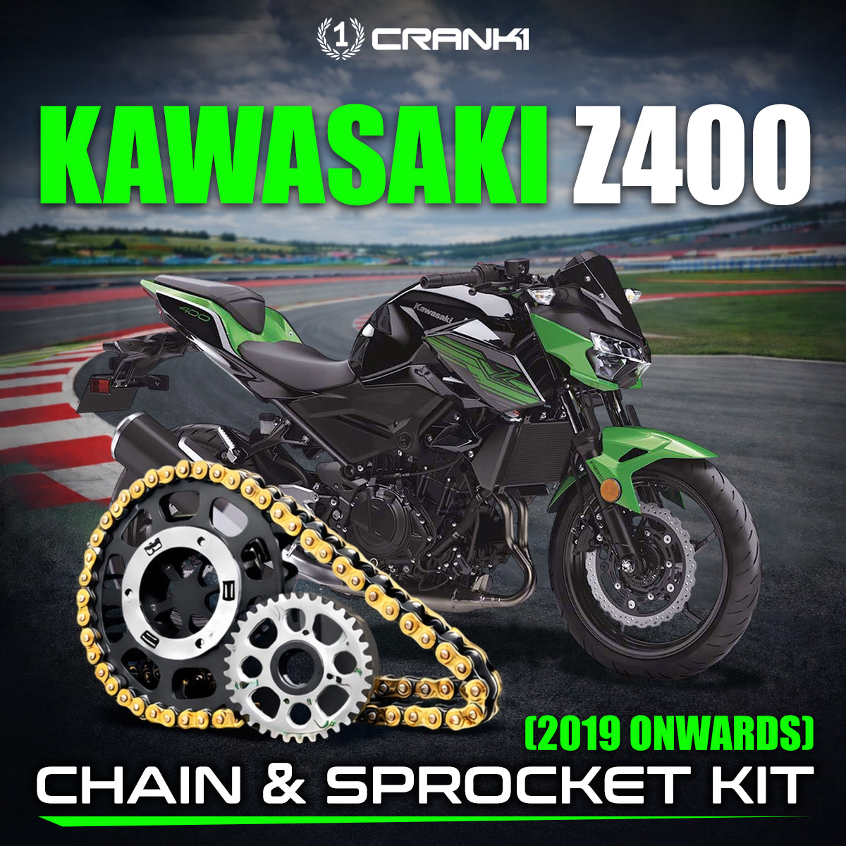 Chain And Sprocket Kit For Kawasaki Z400 (2019 Onwards)