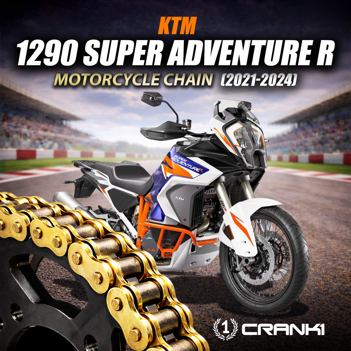 Chain For KTM 1290 Super Adventure R (2021-2024) - 525 Pitch x 118 Links Gold (ZVMX)
