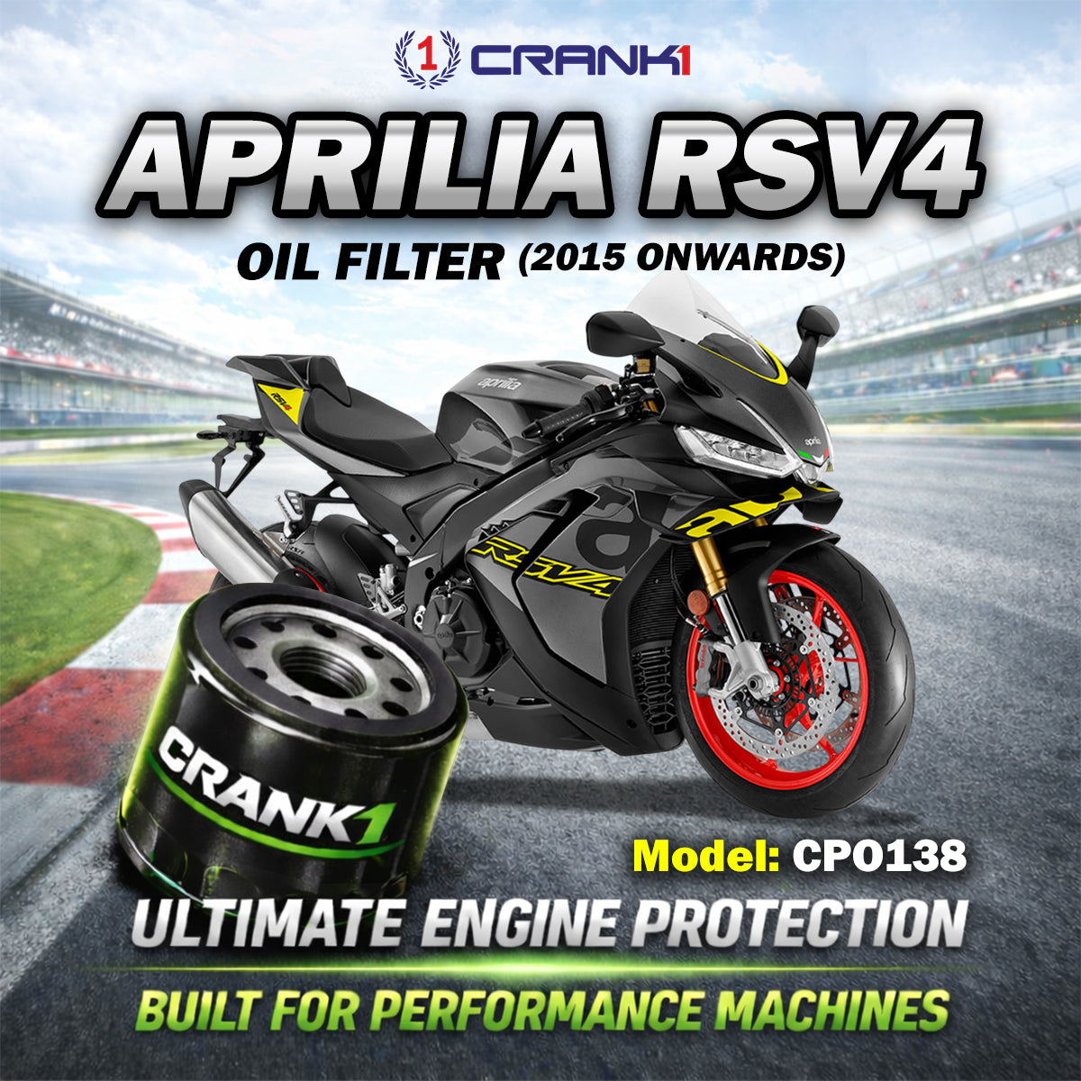 Oil Filter For Aprilia RSV4 (2015 Onwards) - CPO138
