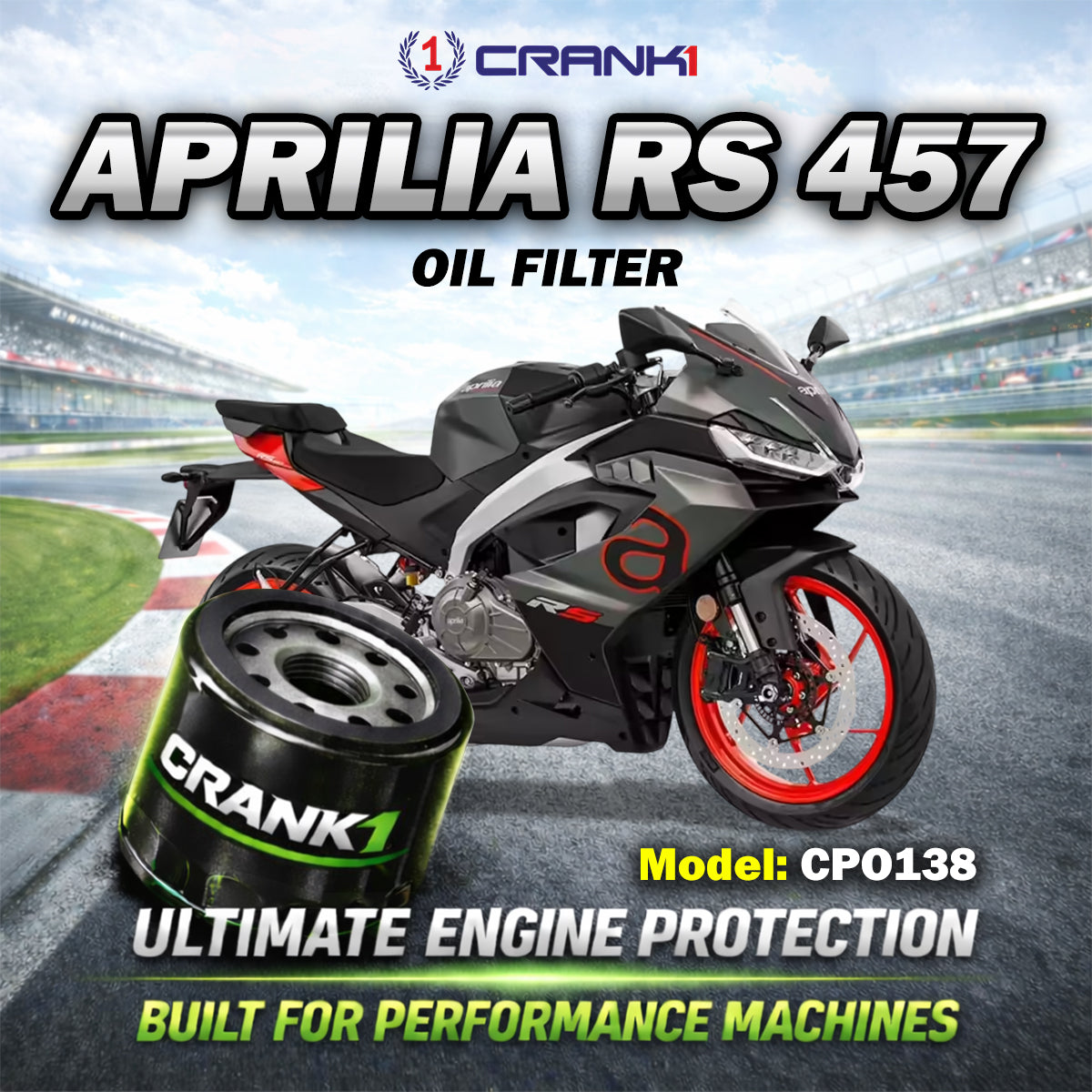 Oil Filter For Aprilia RS 457 - CPO138