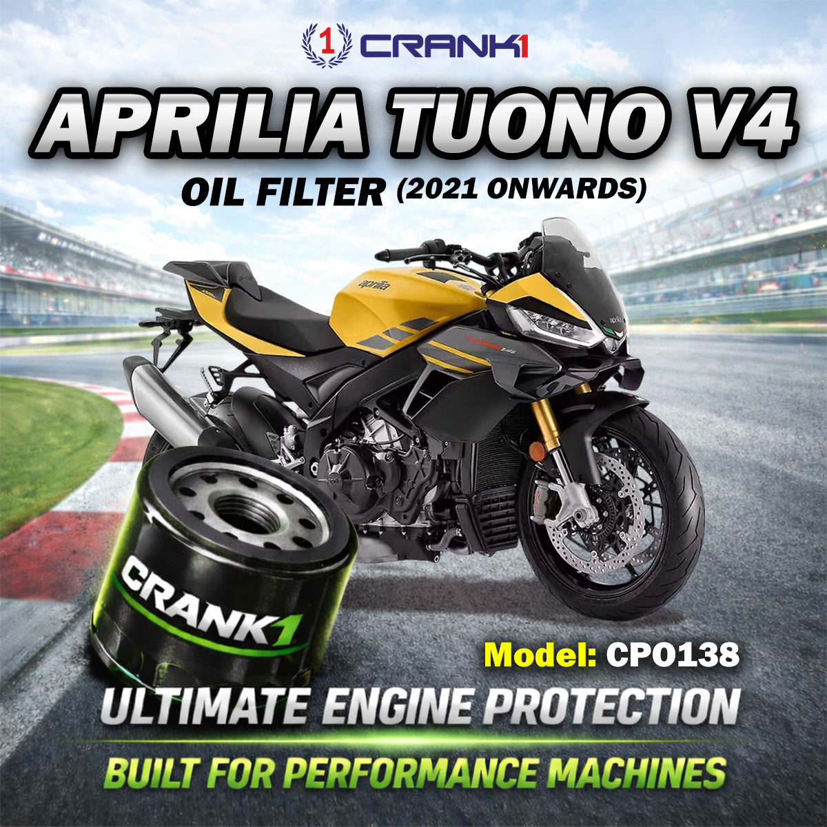 Oil Filter For Aprilia Tuono V4 (2021 Onwards) - CPO138