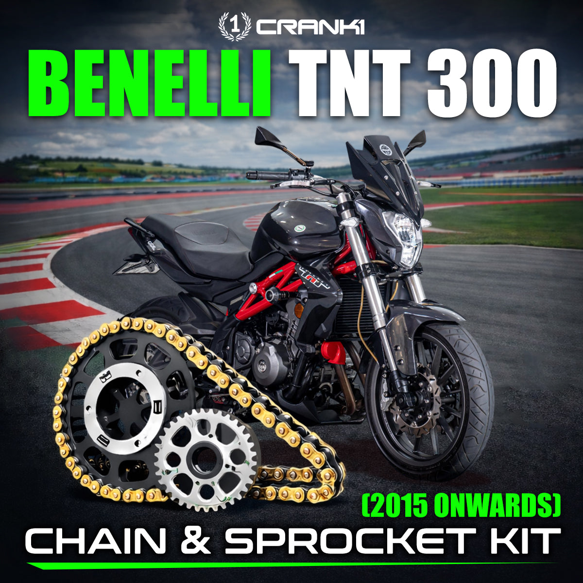 Chain And Sprocket Kit For Benelli TNT 300 (2015 Onwards)