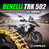 Chain For Benelli TRK 502 (2017 Onwards) - 525 Pitch x 114 Links Gold (ZVMX)