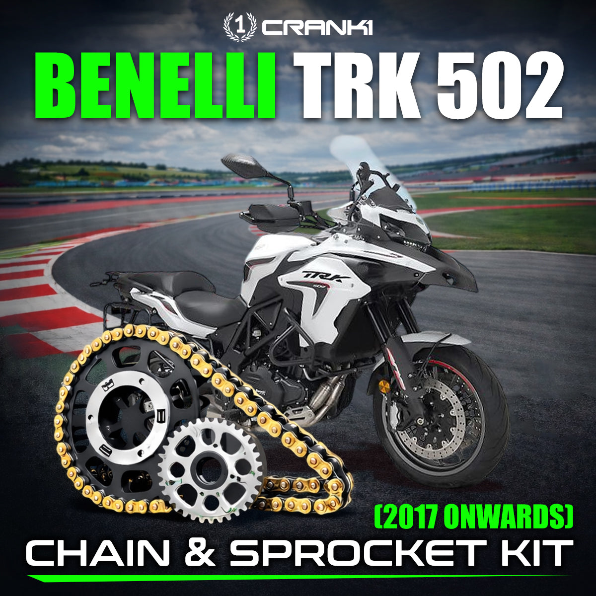 Chain And Sprocket Kit For Benelli TRK 502 (2017 Onwards)
