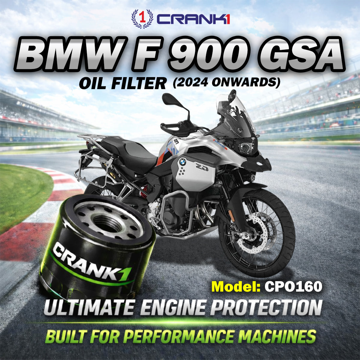 Oil Filter For BMW F 900 GSA (2024 Onwards) - CPO160