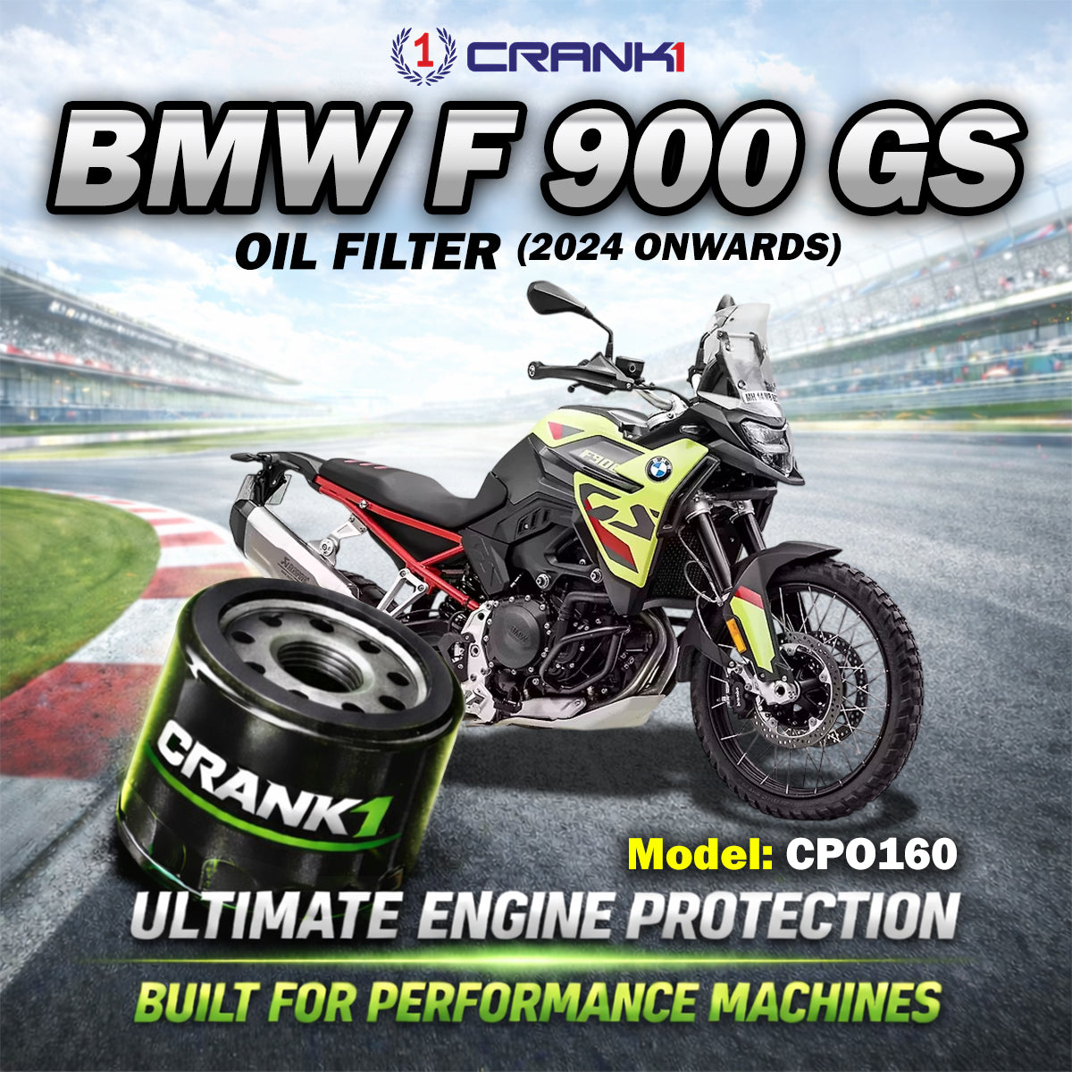 Oil Filter For BMW F 900 GS (2024 Onwards) - CPO160