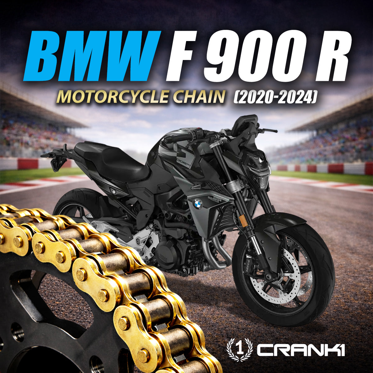 Chain For BMW F 900 R (2020-2024) - 525 Pitch x 122 Links Gold (ZVMX)
