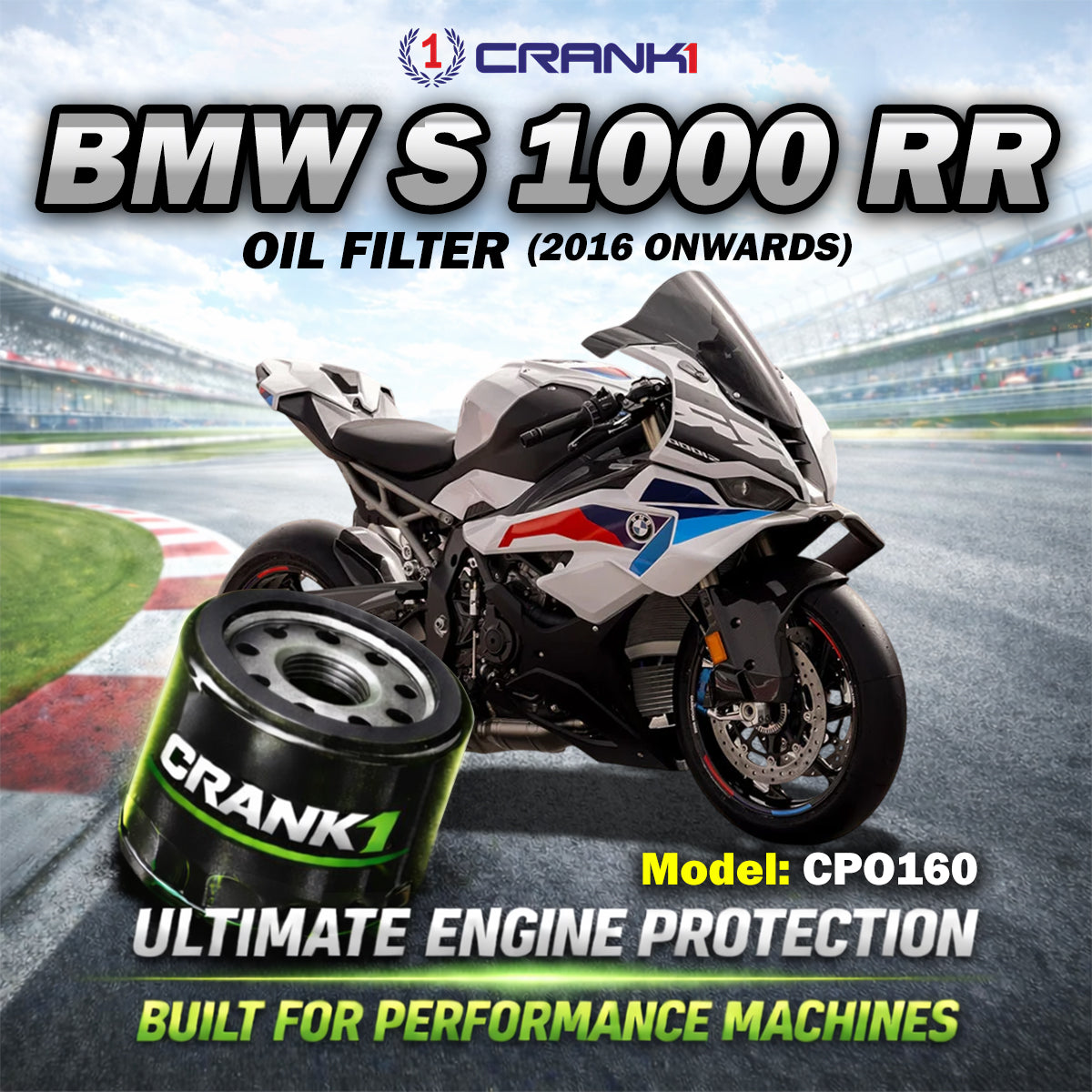 Oil Filter For BMW S 1000 RR (2016 Onwards) - CPO160