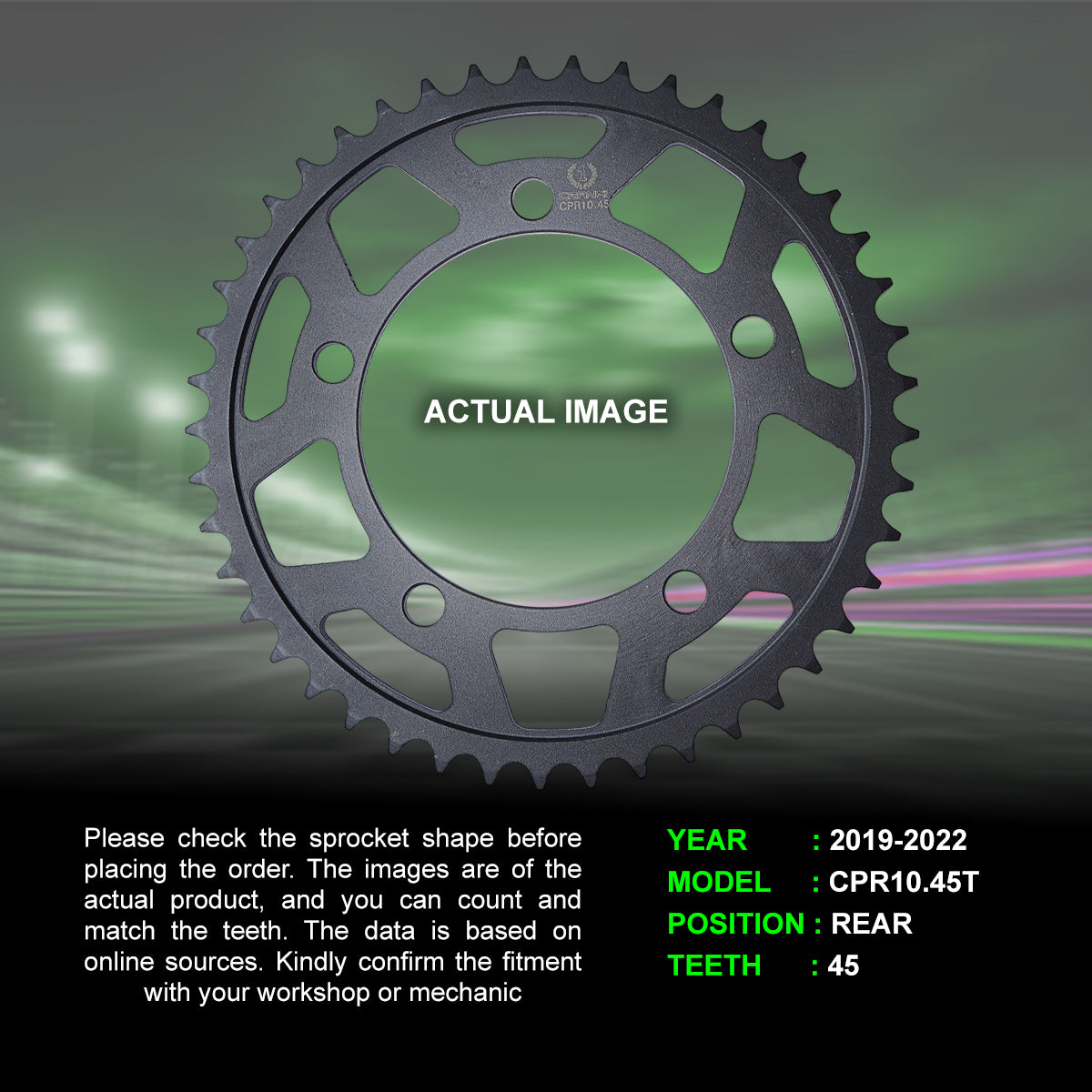 Sprocket For BMW S 1000 RR (2019-2022) - Rear - CPR10.45T