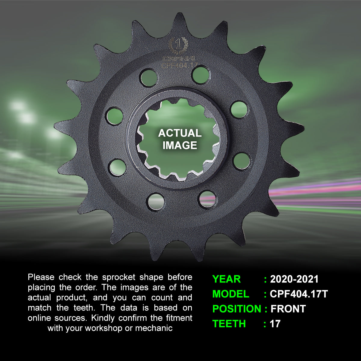 Sprocket For BMW S 1000 XR (2020-2021) - Front - CPF404.17T