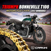 Chain For Triumph Bonneville T100 (2017 Onwards) - 520 Pitch x 102 Links Gold (ZVMX)
