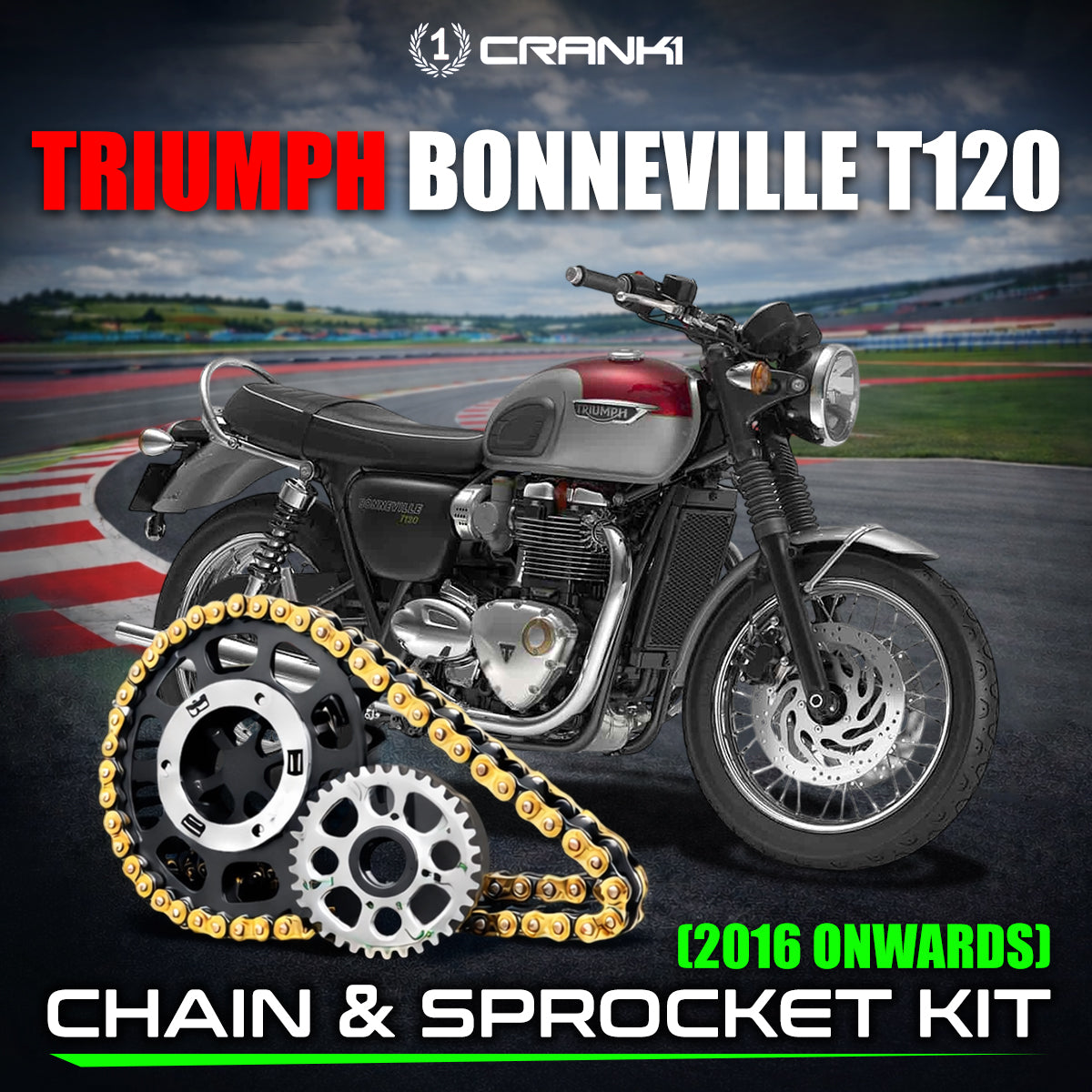 Chain And Sprocket Kit For Triumph Bonneville T120 (2016 Onwards)