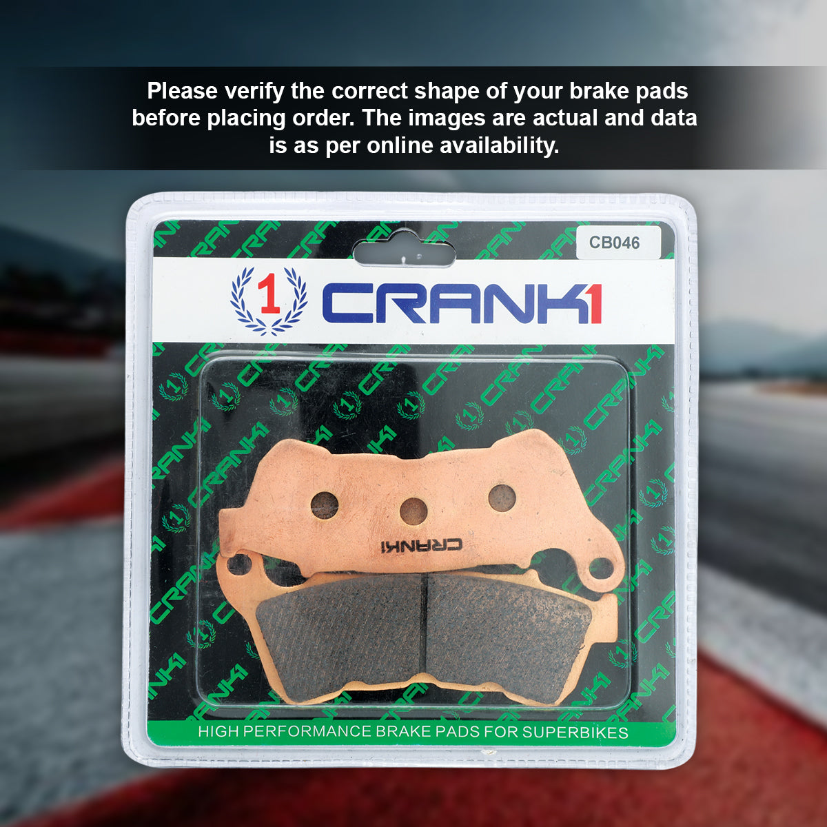 Sintered Brake Pads For Harley Davidson Sportster Iron 883 (2014-2017) - Front - CB046