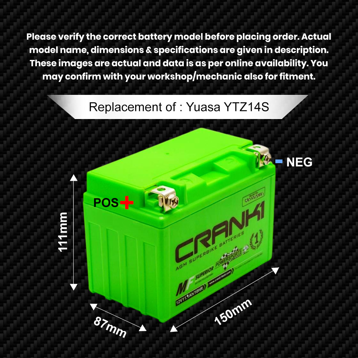 Battery For Suzuki Hayabusa GEN-3 (2021-Present) - CB14S - Factory Activated