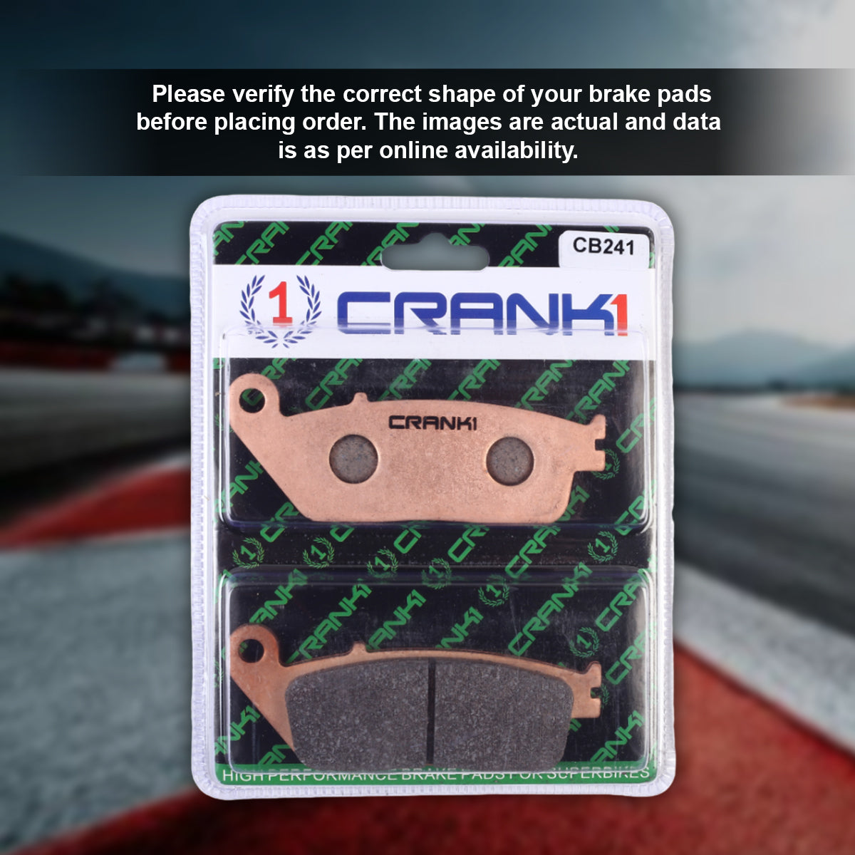 Sintered Brake Pads For Triumph Tiger 800XR (2015-2018) - Front - CB241