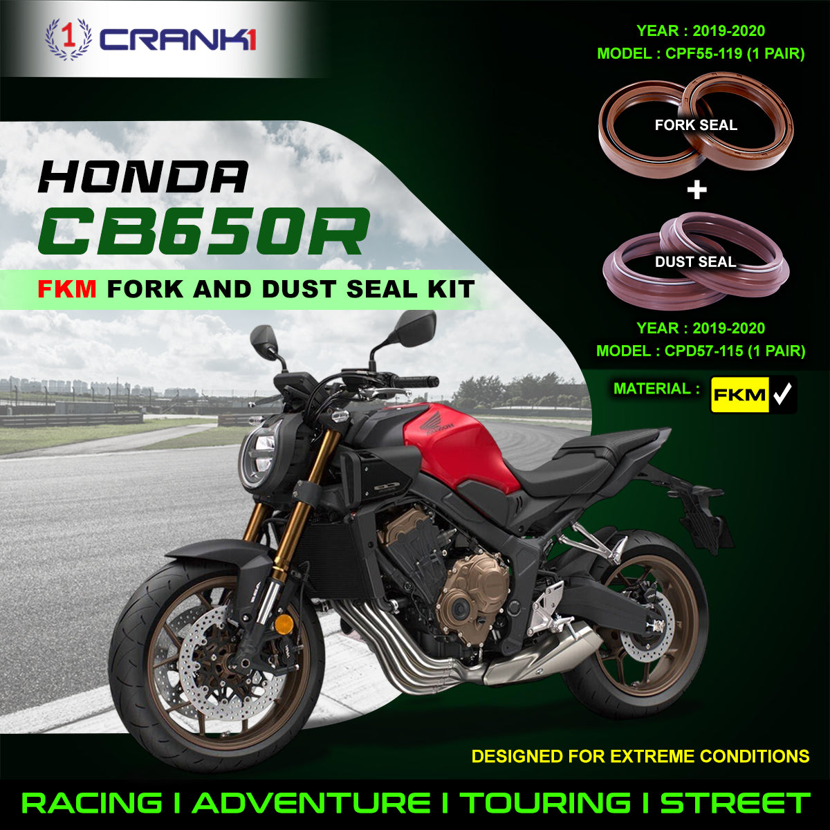 Fork And Dust Seals Kit For Honda CB650R (2019-2020)