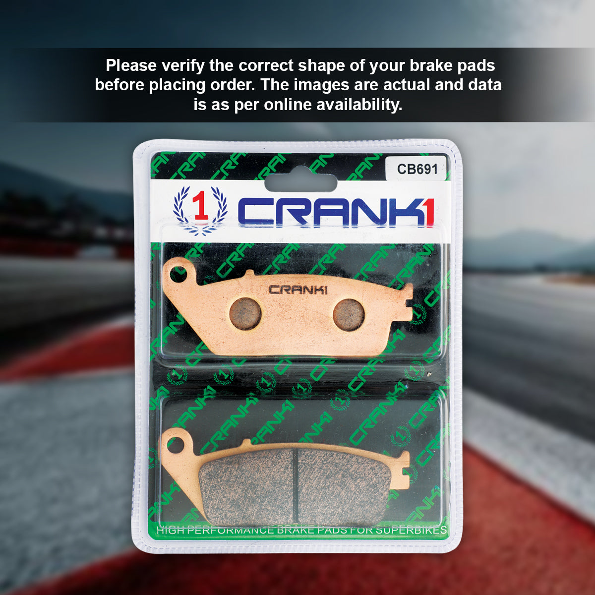 Sintered Brake Pads For Indian Chieftain Dark Horse (2018-2019) - Front - CB691