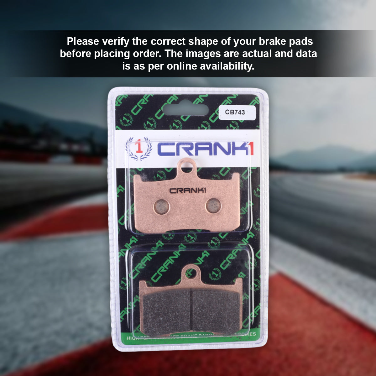 Sintered Brake Pads For Indian Chieftain Dark Horse (2018-2019) - Front - CB743 - 2 Sets Required