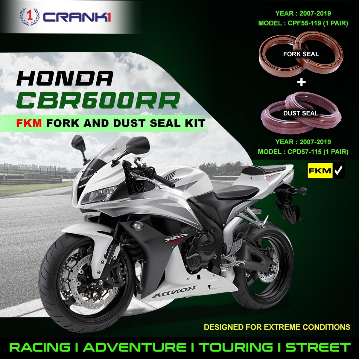 Fork And Dust Seals Kit For Honda CBR600RR (2007-2019)