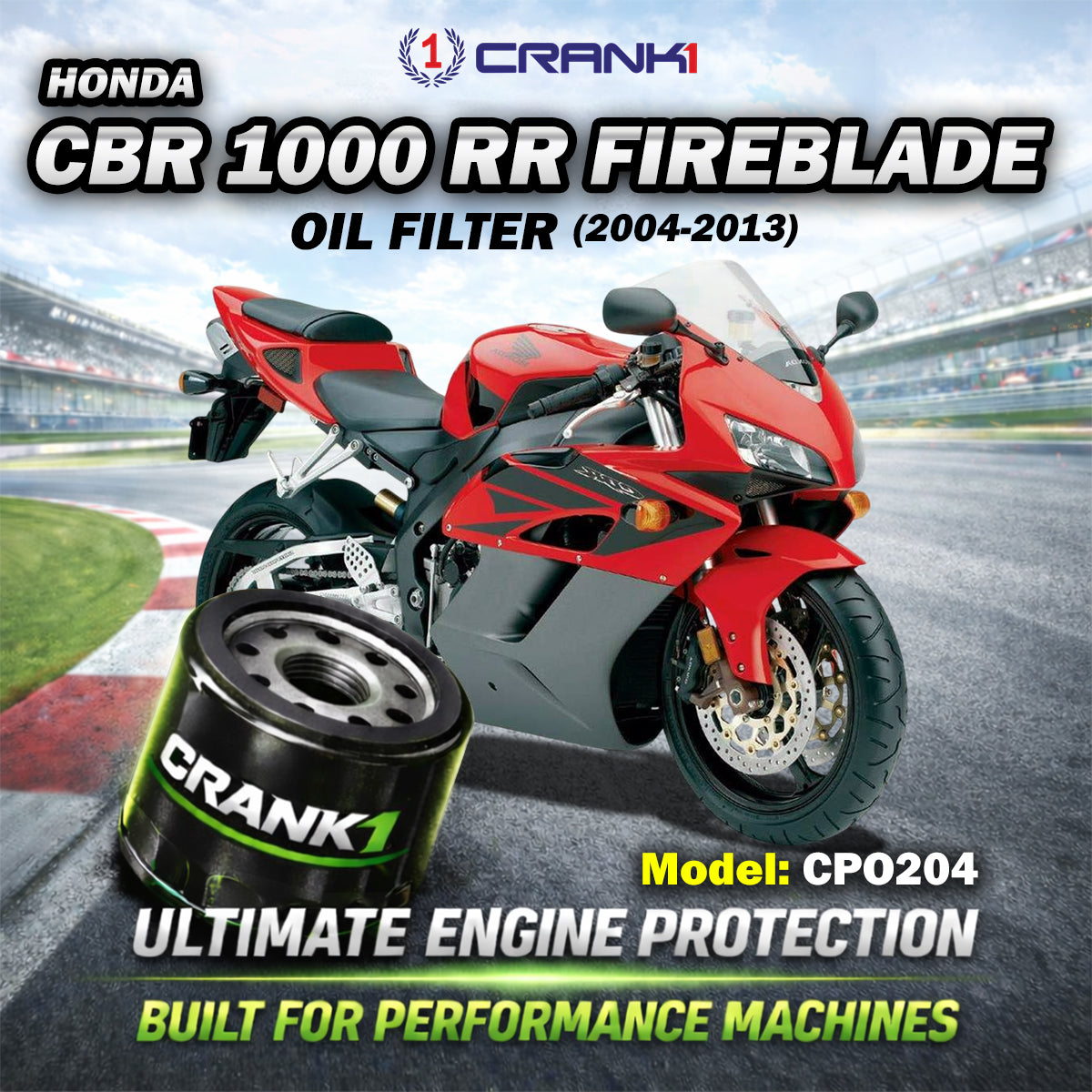 Oil Filter For Honda CBR 1000 RR Fireblade (2004-2013) - CPO204