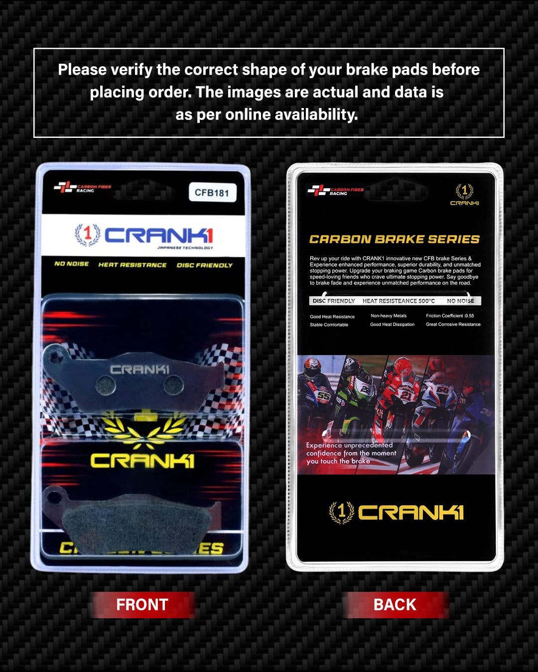 Carbon Brake Pads For Multistrada V2 (2015-2017) - Rear - CFB181