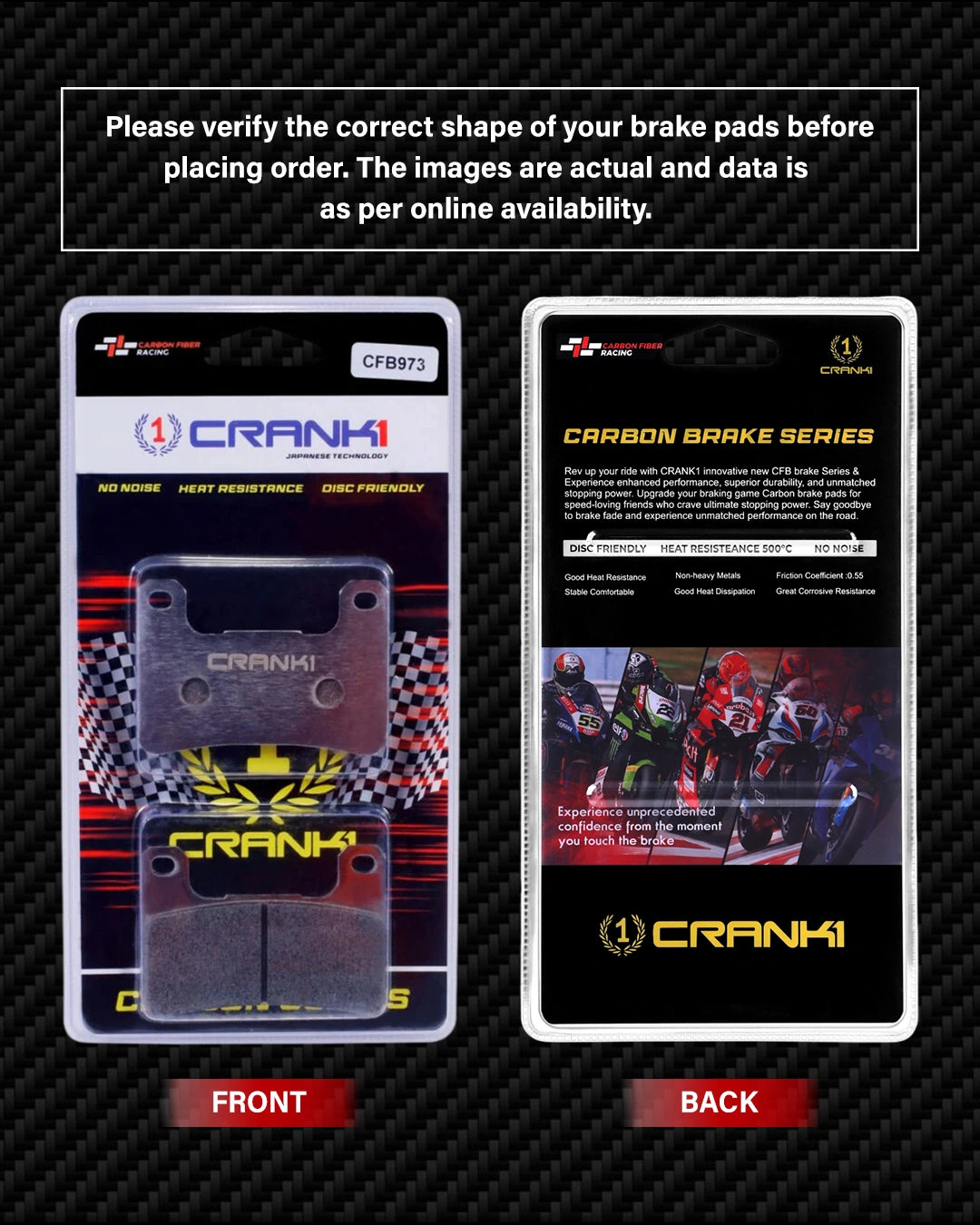 Carbon Brake Pads For Kawasaki Ninja ZX-4RR (2024) - Front - CFB973 - 2 Sets